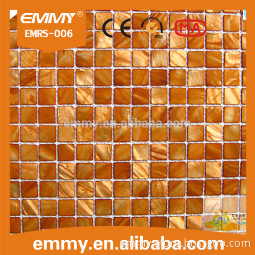 Hot sale gold raw mother of pearl shell mosaic tiles dyeing wall mosaic tile
